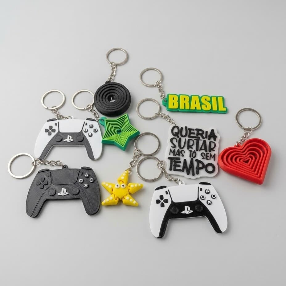 Uma coleção de chaveiros para todos os gostos.